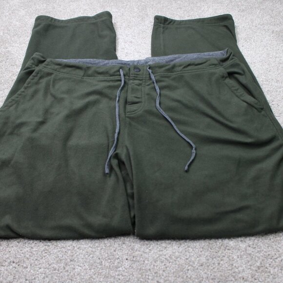 Eddie Bauer Pants Mens XL Green Drawstring Sweatpants Joggers 100% Polyester - Picture 2 of 13